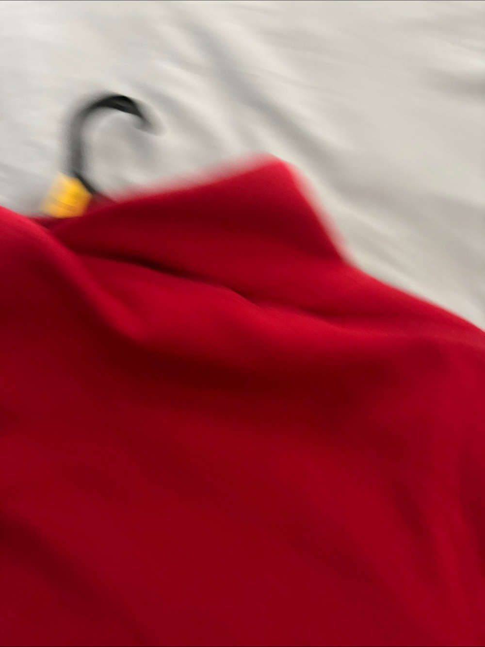 Women's Red Funnel Neck Sweater - Picture 5 of 9
